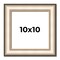 Square Contemporary Silver Picture Frame - UV Acrylic, Foam Board Backing, Hanging Hardware